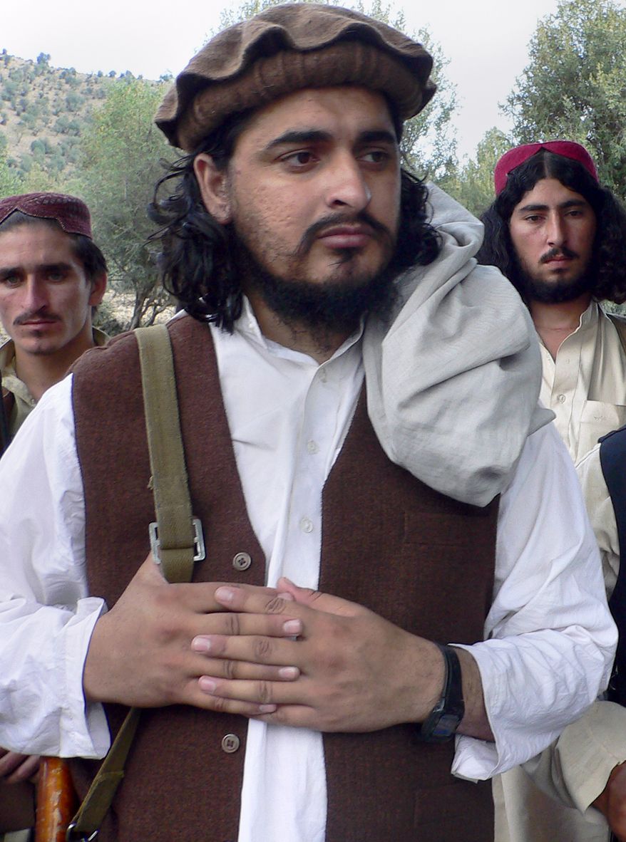 In this Oct. 4, 2009, file photo, Pakistani Taliban chief Hakimullah Mehsud arrives to meet with media in Sararogha of Pakistani tribal area of South Waziristan along the Afghanistan border. Mehsud is now believed to have survived a U.S. missile strike earlier this year, but has lost clout within the militant network, a senior intelligence officials said Thursday, April 29, 2010. (AP Photo/Ishtiaq Mehsud, File)