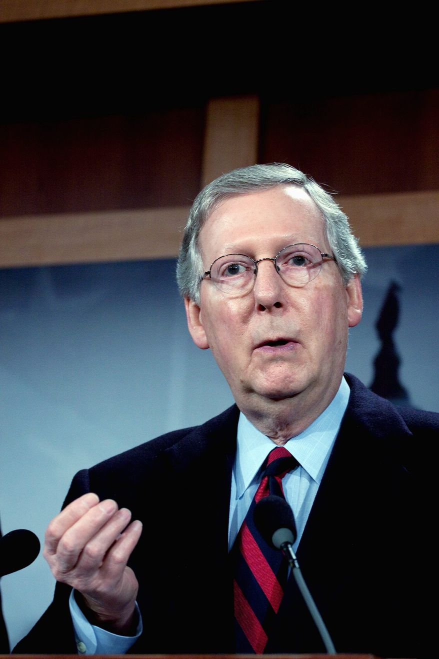 **FILE** Senate Minority Leader Mitch McConnell, Kentucky Republican (Associated Press)