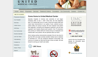 Screen capture of United Medical Center&#39;s Web site (Courtesy of united-medicalcenter.com)