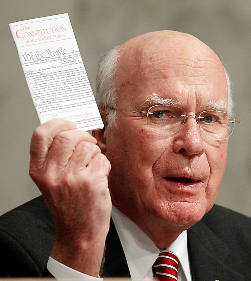 **FILE** Senate Judiciary Committee Chairman Patrick Leahy, Vermont Democrat (Associated Press)