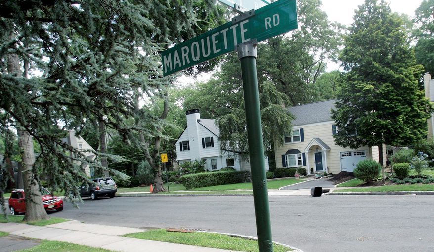 The neighborhood of Marquette Road in Montclair, N.J., is where Richard and Cynthia Murphy were arrested by the FBI on Sunday. Eight others alleged to be spying for Russia were arrested at other locations. (Associated Press)