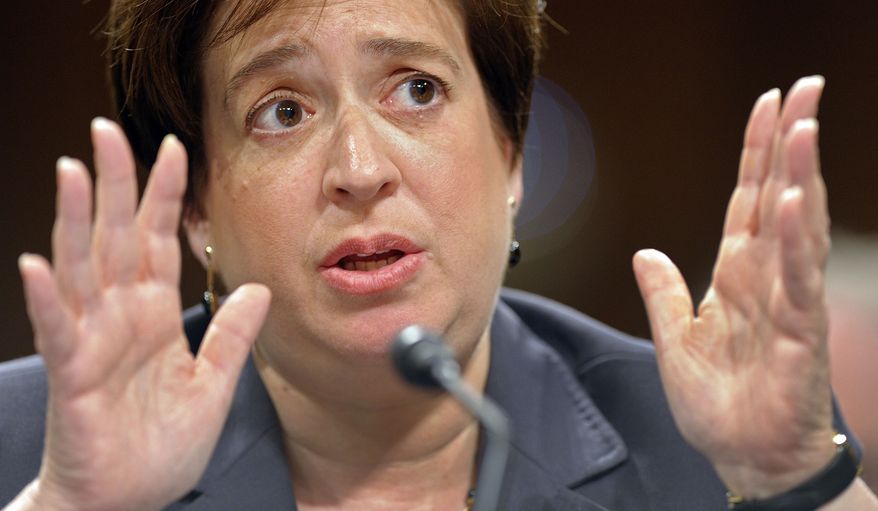 Supreme Court nominee Elena Kagan testifies Tuesday on Capitol Hill before the Senate Judiciary Committee hearing on her nomination. (Associated Press)