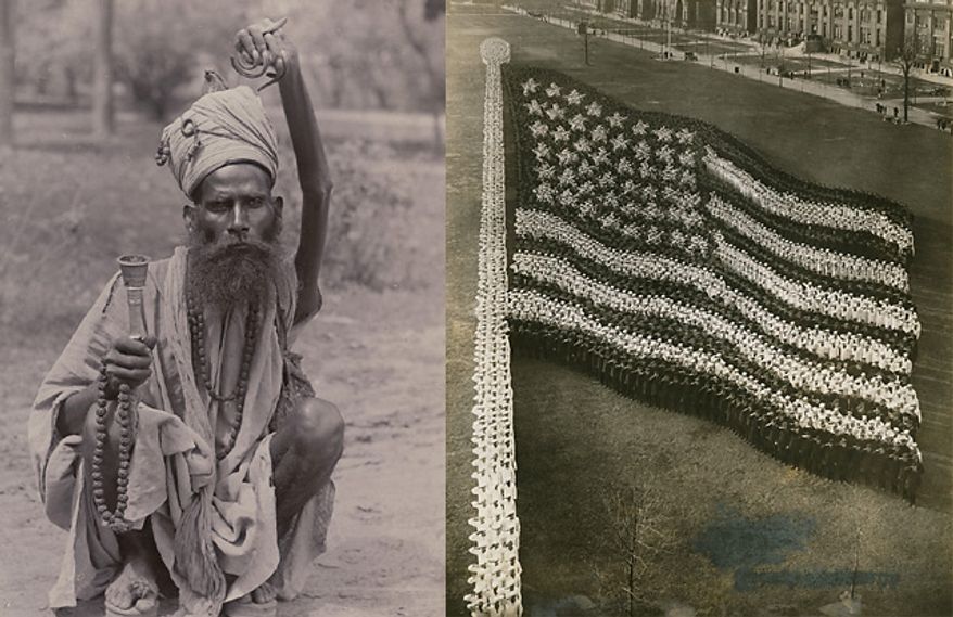 India&#39;s Urdhavabahu follower holds an arm in the air for 12 years while owning a U.S. flag not made in the U.S.A. is a misdemeanor in Minnesota. Photos courtesy National Geographic Archives