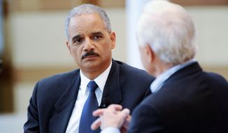 Attorney General Eric H. Holder Jr. says he doesn&#39;t know whether a terrorist can face the death penalty if he or she were to plead guilty to a military commission. (CBS via Associated Press)