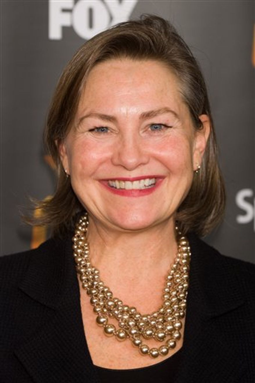 FILE - In this Jan. 14, 2010 file photo, actress Cherry Jones attends the premiere screening for season eight of the television drama "24" in New York. (AP Photo/Charles Sykes, file)