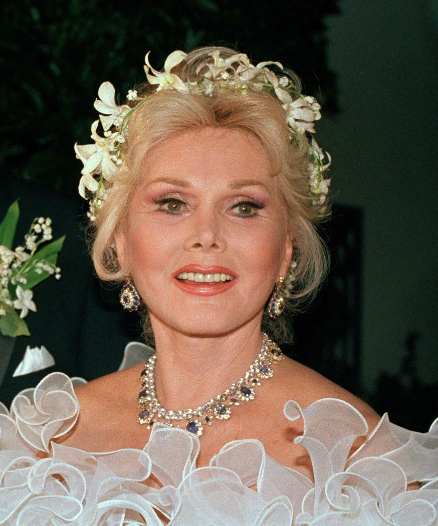 ** FILE ** In this Aug. 15, 1986, file photo, actress Zsa Zsa Gabor is shown in Los Angeles. (AP Photo/File)