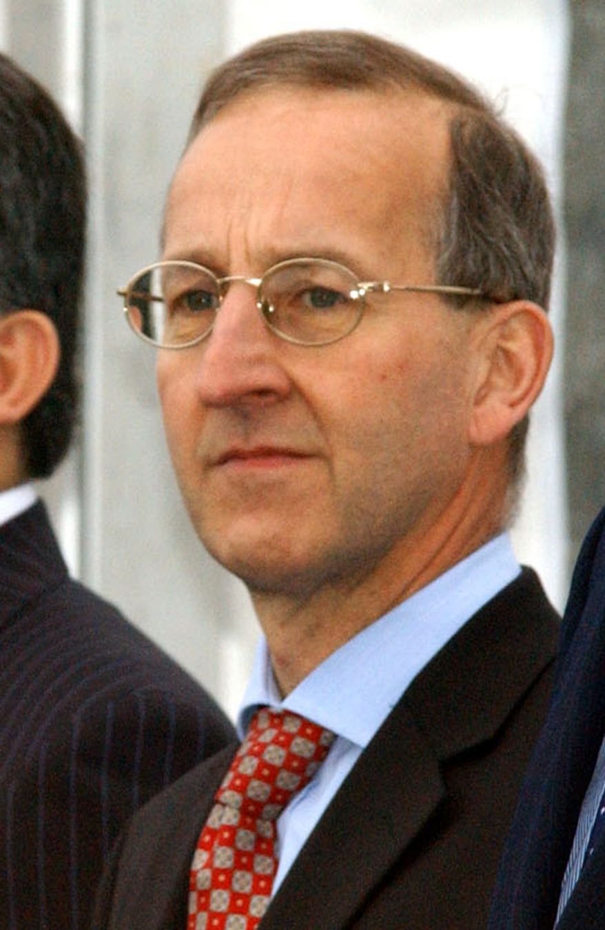 ** FILE ** This is a Friday April 2, 2004 file photo of British diplomat Peter Ricketts, at NATO headquarters in Brussels. Mr. Rickett's who became Britain's first national security adviser is to leave his post, the government confirmed Monday, Aug. 2. 2010, less than three months after the official took up the newly created role. (AP Photo/Geert Vanden Wijngaert, file)
