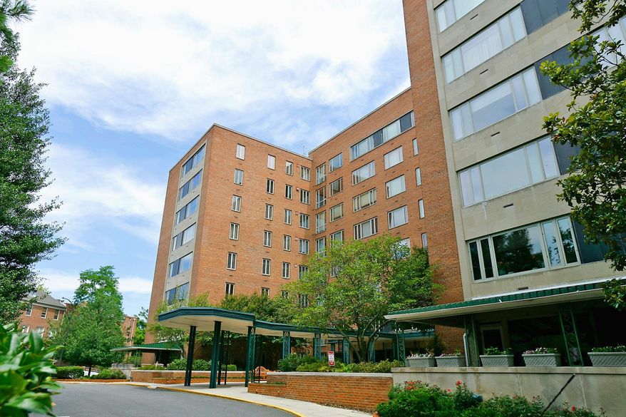 Unit No. 7004 at the Greenbriar on Massachusetts Avenue Northwest is on the market for $569,500. It is a three-bedroom corner home with windows facing north, south and west.
