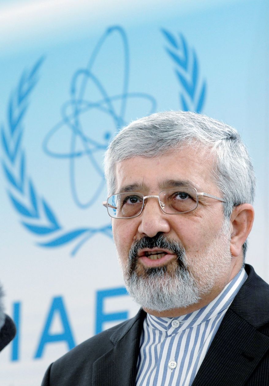 ASSOCIATED PRESS
A letter signed by Ali Asghar Soltanieh says that "irrational conditions" imposed by the West are blocking a new round of the fuel-swap talks.