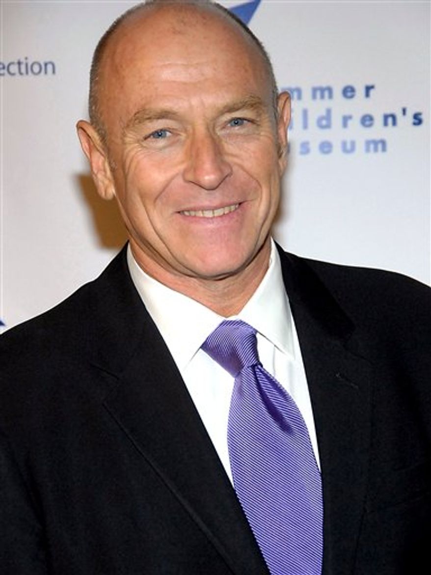 FILE - In this Nov. 6, 2008 file photo, actor Corbin Bernsen poses on the media line at the 8th Annual Discovery Award Dinner hosted by Zimmer Children's Museum in Beverly Hills, Calif. Bernsen has told police he was thrown to the ground during a bar brawl in Ohio, where he's making a movie. According to a police report, the star of TV's "Psych" and "L.A. Law" says he scraped a knee in the fight July 27 in the Akron area, where Bernsen is filming "25 Hill" about the All-American Soap Box Derby. (AP Photo/Dan Steinberg, File)