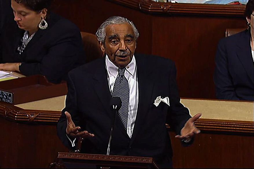 This video image provided by House Television shows Rep. Charles Rangel, New York Democrat, speaking on the floor of the House on Capitol Hill in Washington on Tuesday, Aug. 10, 2010. (AP Photo/House Television)
