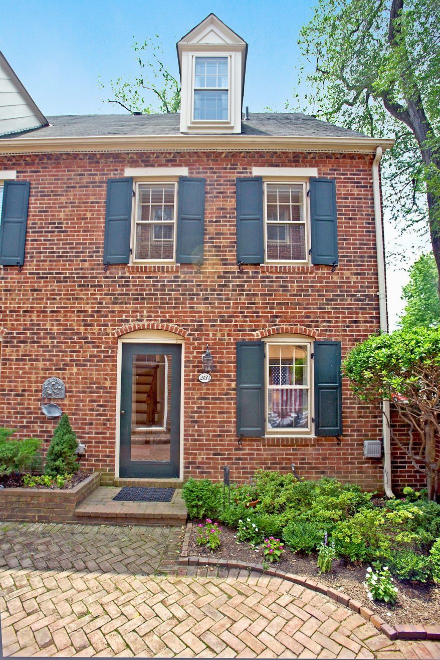 The Federal-style town home at 213 1/2 S. Fayette St. in Old Town Alexandria is on the market for $619,000.