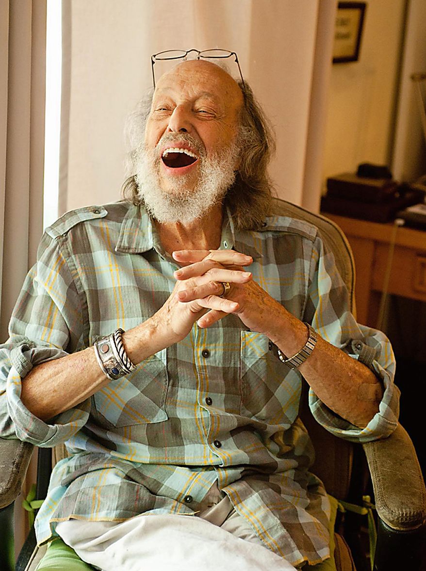 In this photo provided by Jim McHugh, photographer Herman Leonard is seen at his home in Pasadena, Calif., on May 15, 2010. Mr. Leonard, famous for his smoky, backlighted black-and-white photos of such greats as Billie Holiday, Duke Ellington, Charlie Parker, Louis Armstrong, Miles Davis and Frank Sinatra, died Saturday, Aug. 14, 2010, at Cedars-Sinai Medical Center in Los Angeles, family spokeswoman Geraldine Baum said. He was 87. (AP Photo/Jim McHugh)