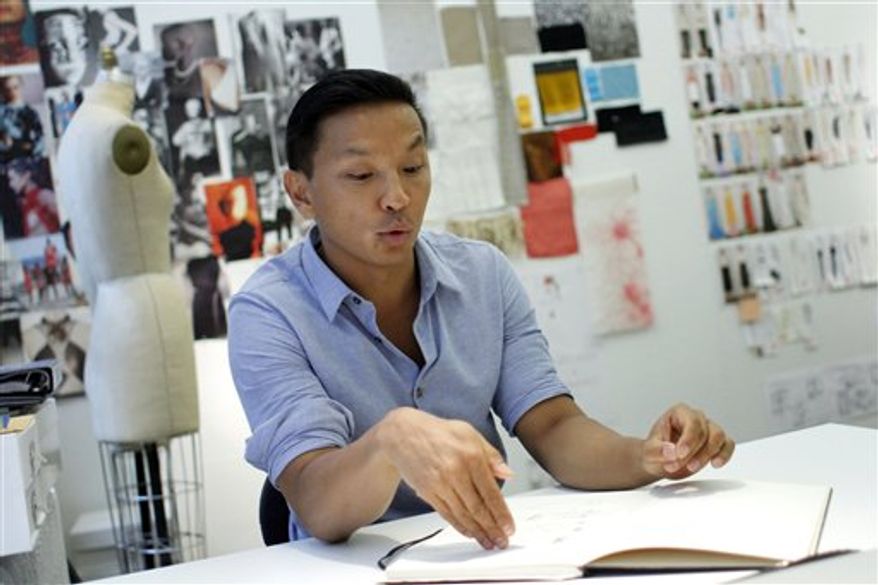 The fall 2011 collection of designer Prabal Gurung is modeled during Fashion Week in New York, Saturday, Feb. 12, 2011. (AP Photo/Richard Drew)