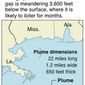 Map locates large discovered oil plume