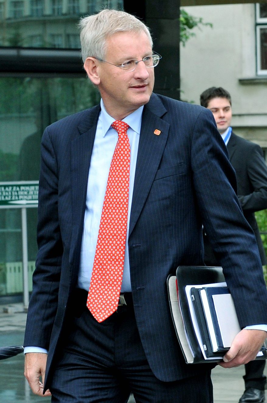 ** FILE ** Swedish Foreign Minister Carl Bildt (Associated Press)