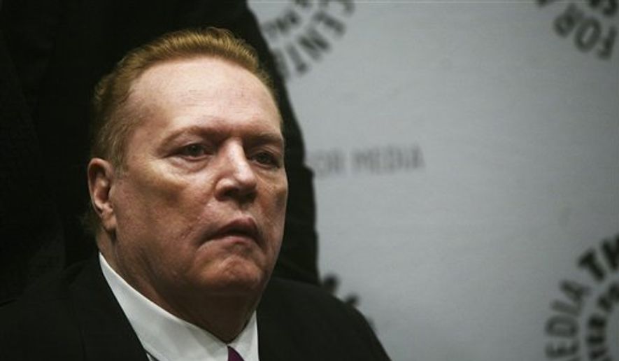 In this Oct. 26, 2007 file photo, Hustler magazine founder Larry Flynt arrives at the premiere of the documentary &#39;Larry Flynt: The Right to be Left Alone&#39; at The Paley Center for Media in New York. (AP Photo/Gary He, File)