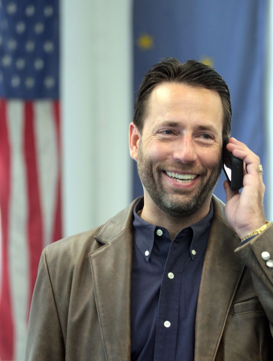 *FILE PHOTO* ASSOCIATED PRESS.
Joe Miller is seen in his Fairbanks, Alaska, law office on Thursday. Sen. Lisa Murkowski conceded the GOP primary to him in late August.