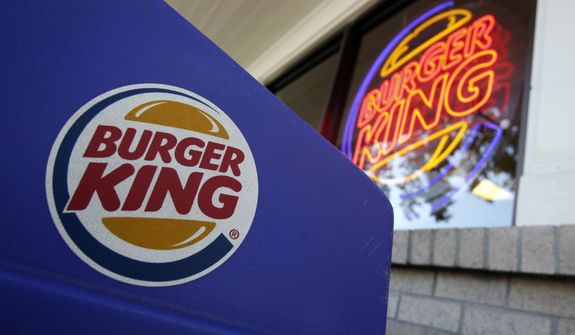 A Burger King store is pictured in Mountain View, Calif. (AP Photo/Paul Sakuma)