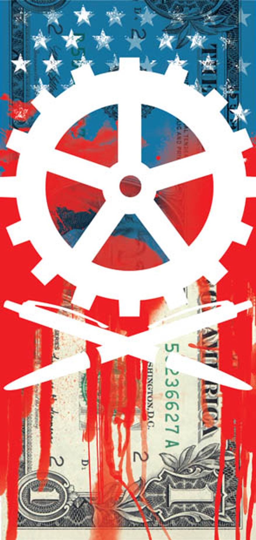 Illustration: Labor by Linas Garsys for The Washington Times
