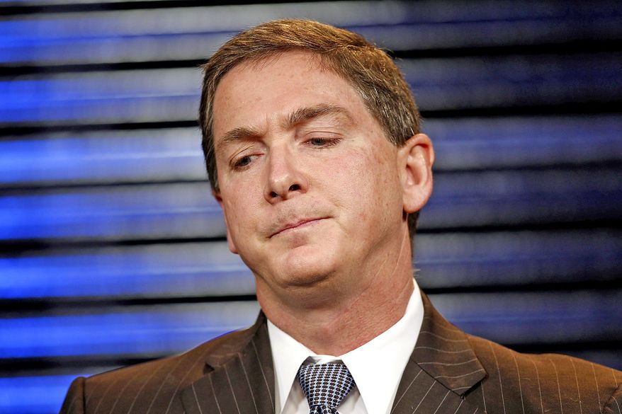 Colorado Republican gubernatorial candidate Dan Maes listens to opponents during a televised debate Thursday, the day he rejected calls for him to drop out of the race after key backers pulled their support. (AP Photo)