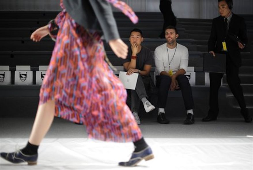 The Richard Chai Spring 2011 collection is modeled, Thursday Sept. 9, 2010, during Fashion Week in New York. (AP Photo/Stephen Chernin)