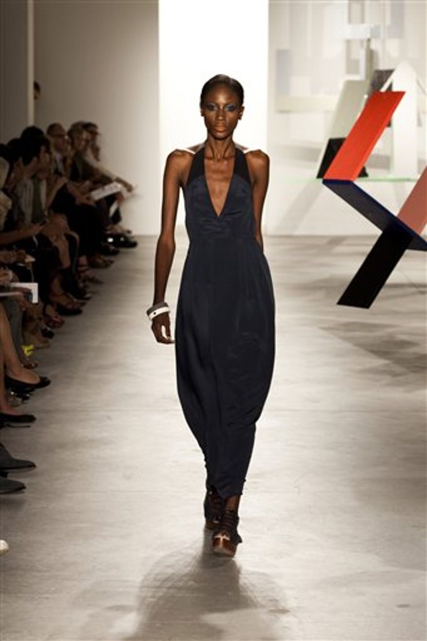 Fashion from the Vena Cava Spring 2011 collection is modeled Thursday Sept. 9, 2010, during Fashion Week in New York. (AP Photo/Vena Cava) NO SALES