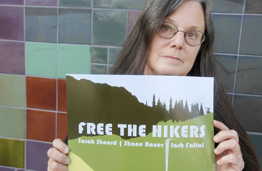 In this photo taken Nov. 11, 2009, Nora Shourd, mother of Sarah Shourd, is photographed in Berkeley, Calif. Iran said Thursday it will free Sarah Shourd, one of three Americans jailed for more than 13 months, as an act of clemency to mark the end of the Islamic holy month of Ramadan. (AP Photo/Jeff Chiu)