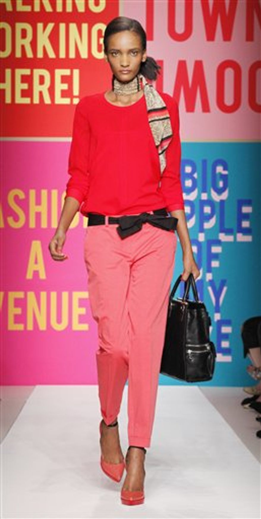 The DKNY spring 2011 collection is modeled Sunday, Sept. 12, 2010, during Fashion Week in New York. (AP Photo/Mark Lennihan)