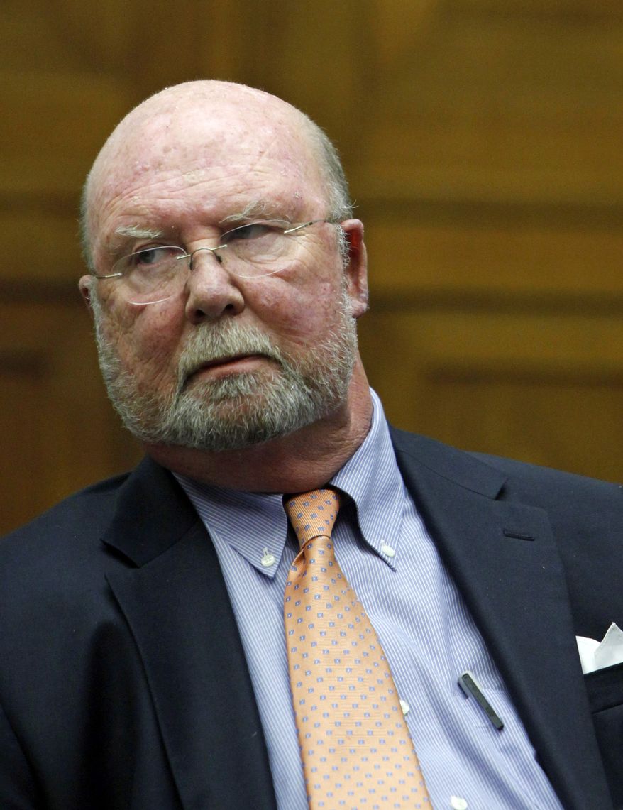 In this Nov. 18, 2009, file photo, New Orleans-based District Judge G. Thomas Porteous Jr. listens to testimony on Capitol Hill in Washington. The Senate on Monday, Sept. 13, 2010, opens its first impeachment trial since the 1999 case against former President Bill Clinton when it takes up a host of corruption allegations against the Louisiana judge. (AP Photo/Haraz N. Ghanbari, File)