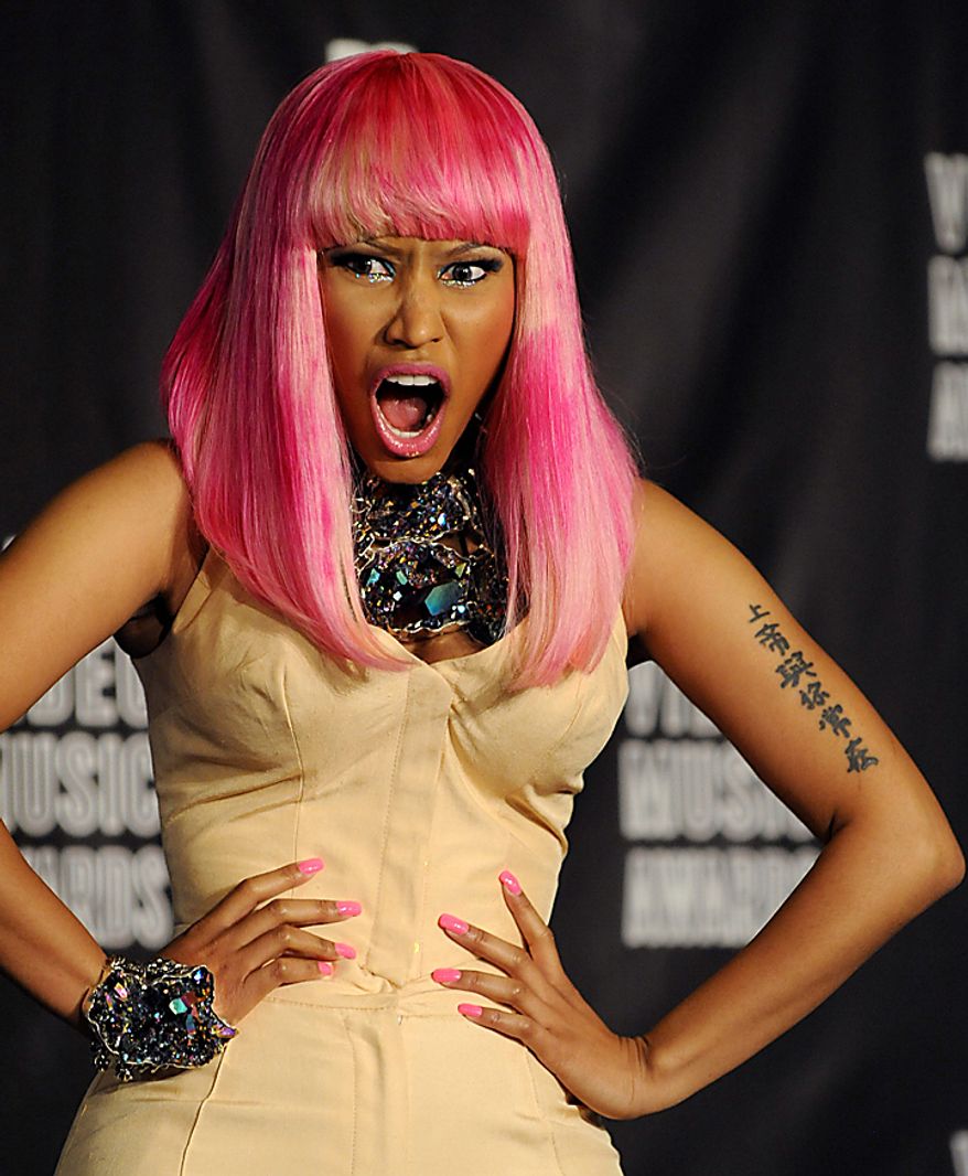 Nicki Minaj appears backstage at the MTV Video Music Awards in Los Angeles on September 12, 2010 in Los Angeles.  UPI/Jim Ruymen