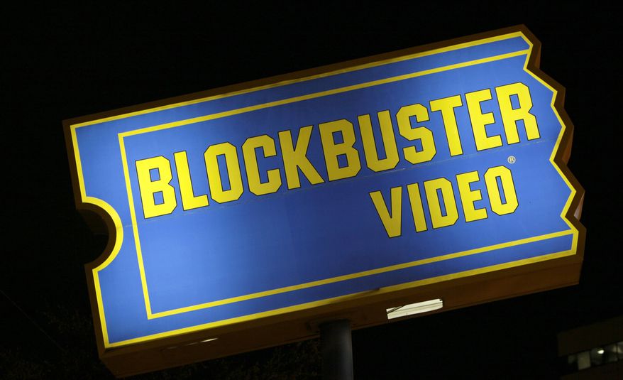 A Blockbuster store sign is seen, Wednesday, Sept. 22, 2010, in Dallas. Troubled video-rental chain Blockbuster Inc. could file for bankruptcy protection, according to a Wall Street Journal article. (AP Photo/LM Otero)
