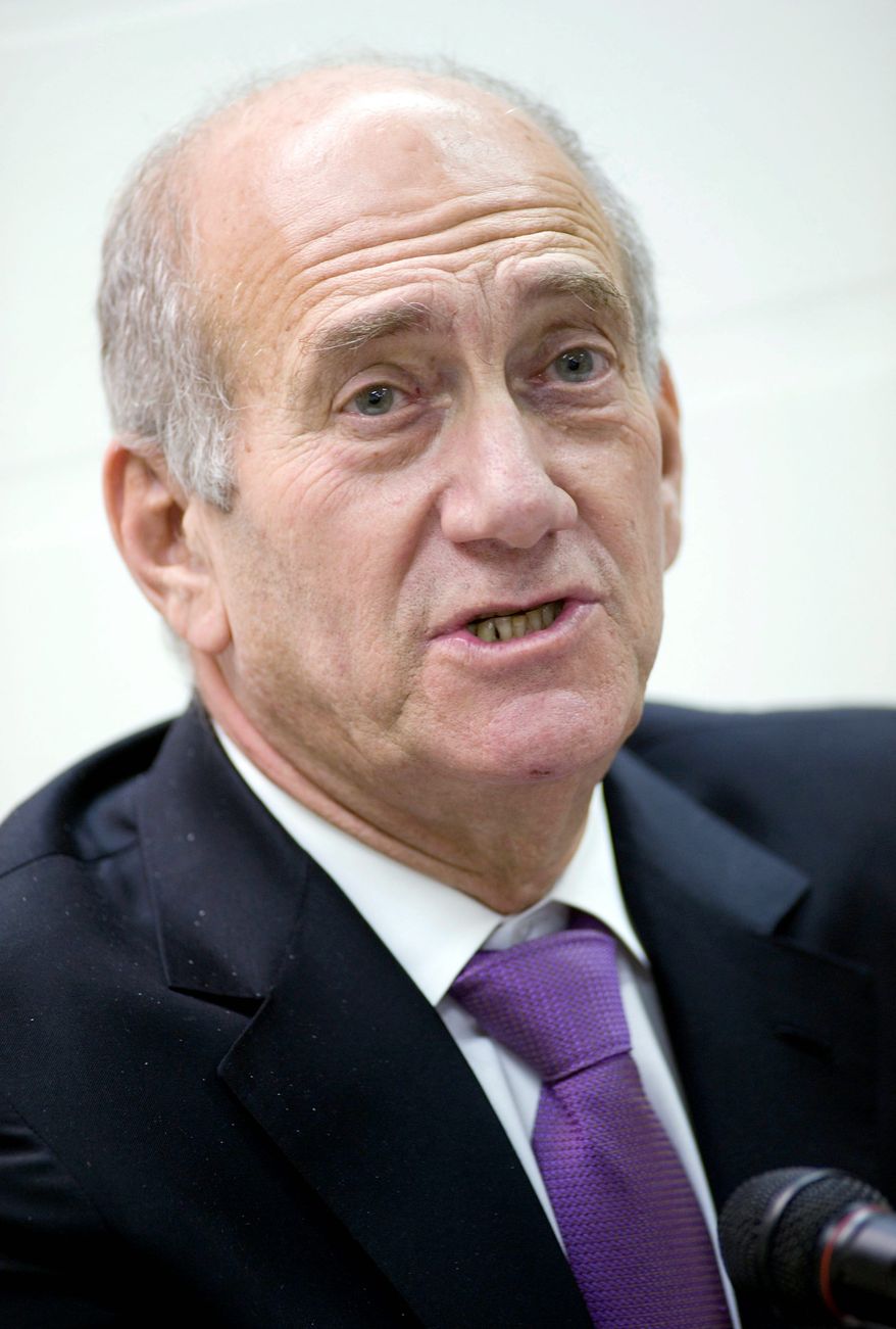 Former Israeli Prime Minister Ehud Olmert (Associated Press)