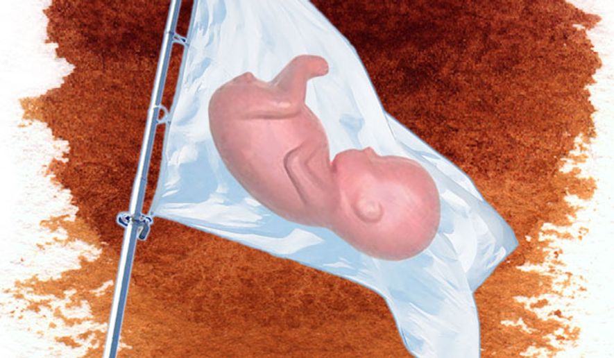 Illustration: Abortion by Greg Groesch for The Washington Times