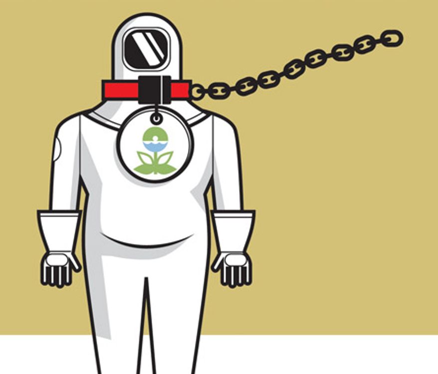 Illustration: EPA regulations by Linas Garsys for The Washington Times