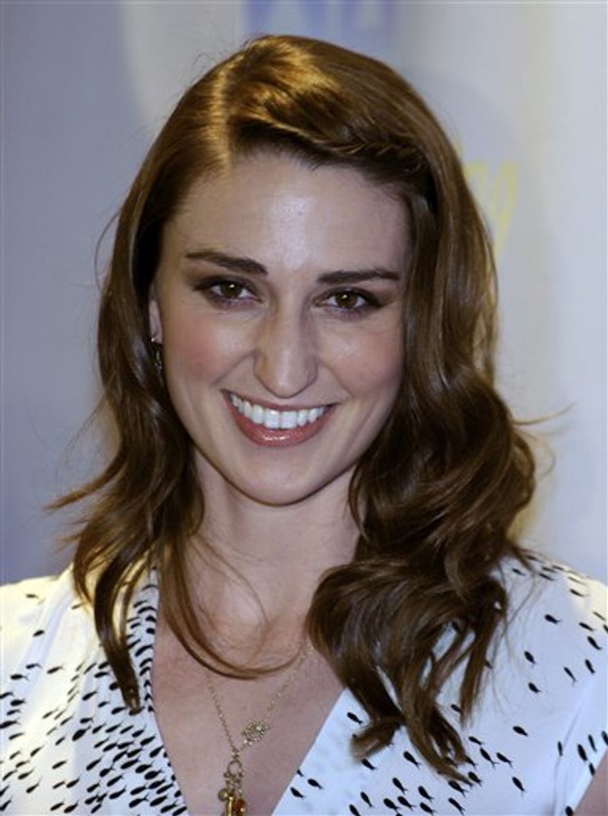FILE -- In a March 26, 2009 file photo singer Sara Bareilles arrives for the concert event "One Splendid Evening," onboard the cruise ship Carnival Splendor in Los Angeles. Bareilles will open for President Barack Obama at a Las Vegas rally designed to rouse Democratic voters before the midterm elections Friday Oct. 22, 2010. (AP Photo/Chris Pizzello/file)