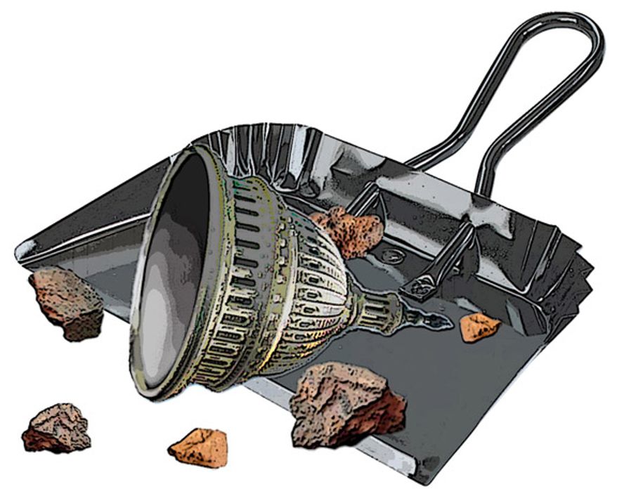 Illustration: Capitol cleanup by Greg Groesch for The Washington Times
