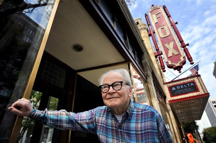 Joe Patten, 83, known as the "Phantom of the Fox", who has lived above the historic Fox Theatre in Atlanta for the past 31 years, stands in his living room Tuesday, Oct. 12, 2010 in Atlanta. Patten recently sued the Fox board in an attempt to remain living above the venue. In August, the board voted to break Patten's 1979 lease, which allowed him to live in the 3,640-square-foot apartment for the rest of his life. (AP Photo/Rich Addicks)