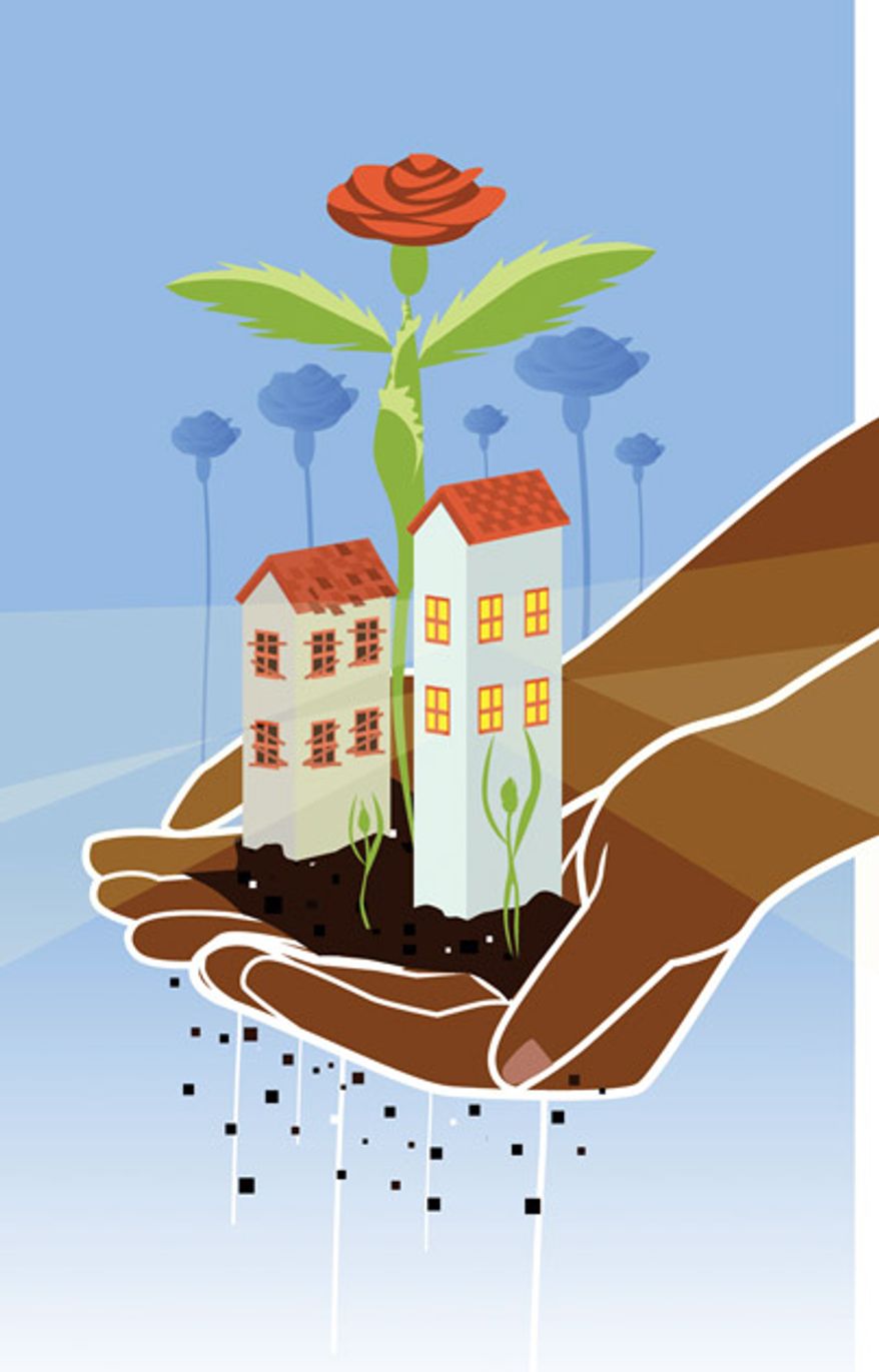 Illustration: Housing by Linas Garsys for The Washington Times