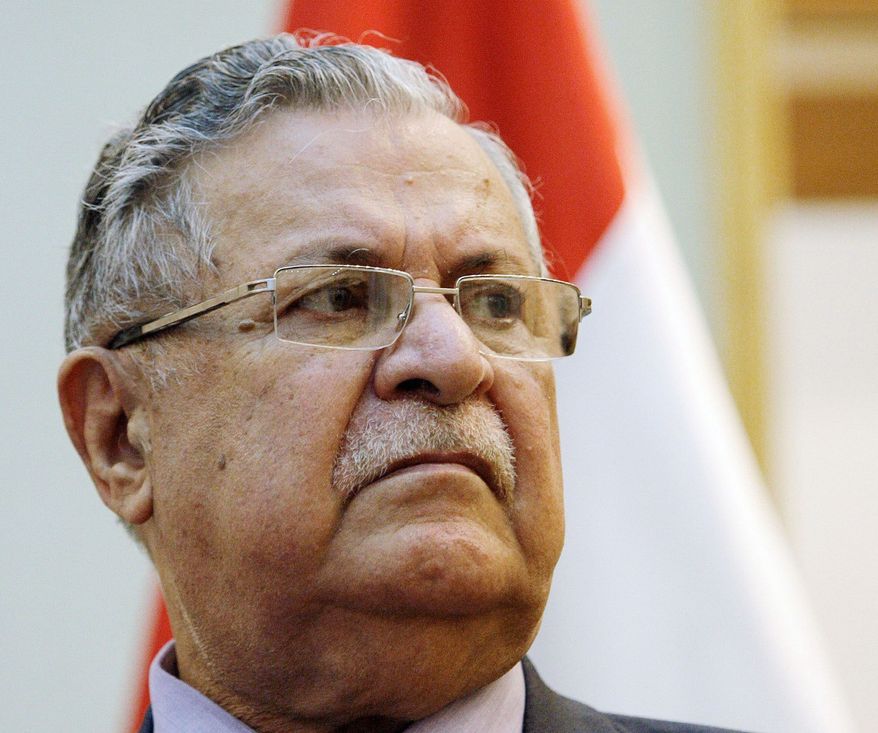 Iraqi President Jalal Talabani rejected a request by President Obama to give up his post in the new government. (Associated Press)