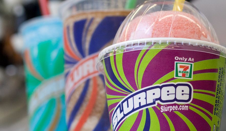 Slurpees are good to go at a 7-Eleven store in Concord, N.H. But there is no word yet on whether elected officials will be sipping the sweet slushy drink Thursday while discussing tax cuts in the White House at a gathering jokingly dubbed the &quot;Slurpee Summit.&quot; (Associated Press)