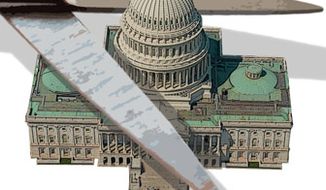 Illustration: Capitol cuts by Greg Groesch for The Washington Times