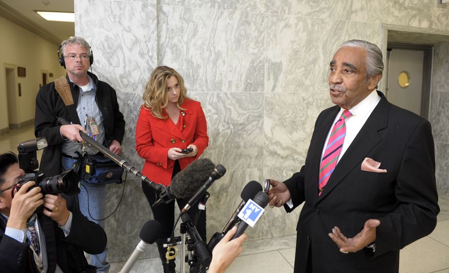 Rep. Charles Rangel, New York Democrat, speaks on Capitol Hill in Washington, Tuesday, Nov. 16, 2010. Mr. Rangel was convicted earlier Tuesday on 11 counts of breaking ethics rules and now faces punishment. (AP Photo/Cliff Owen)