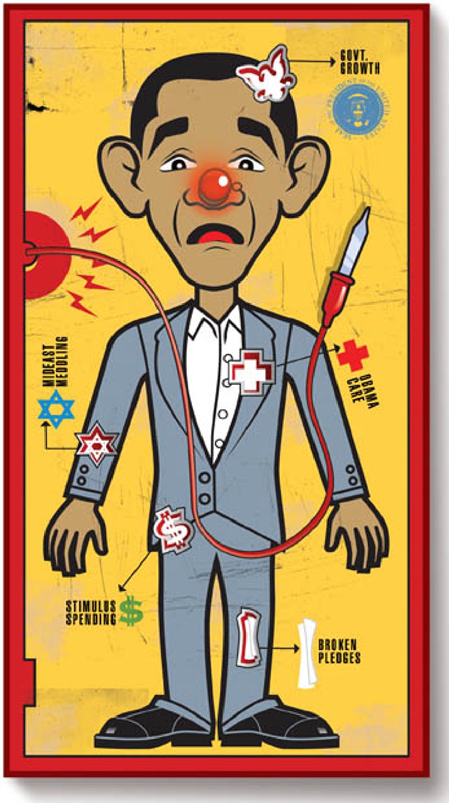 Illustration: Operation Obama by Linas Garsys for The Washington Times