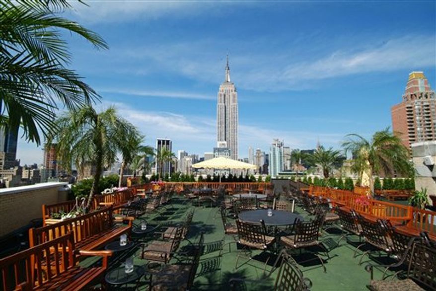 In this undated photo provided by Platform Communications, the roofdeck of 230 Fifth Avenue in New York City is shown. Calling Trump's producers "scam artists," rooftop owner Steven Greenberg declined to let Donald Trump's production team shoot the finale of "Celebrity Apprentice" on NYC's biggest, glitziest roofdeck. (AP Photo/Platform Communications)
