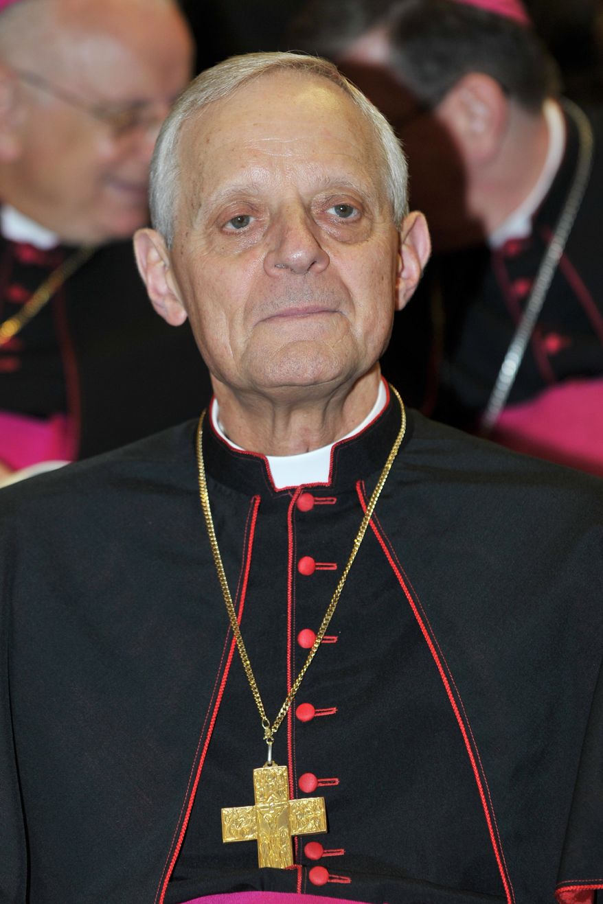 This photo provided by the Vatican newspaper L'Osservatore Romano shows cardinal-designate Donald W. Wuerl, archbishop of Washington, D.C., at the Vatican on Friday, Nov. 19, 2010. Wuerl is one of the 24 to be elevated to Cardinal by Pope Benedict XVI on Saturday. (AP Photo/L'Osservatore Romano, ho)