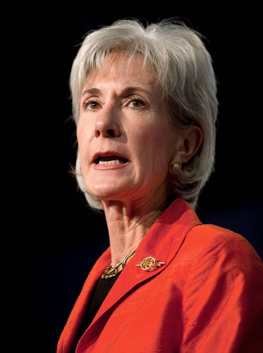 Health and Human Services Secretary Kathleen Sebelius says administrative costs "have gotten out of hand." (Associated Press)