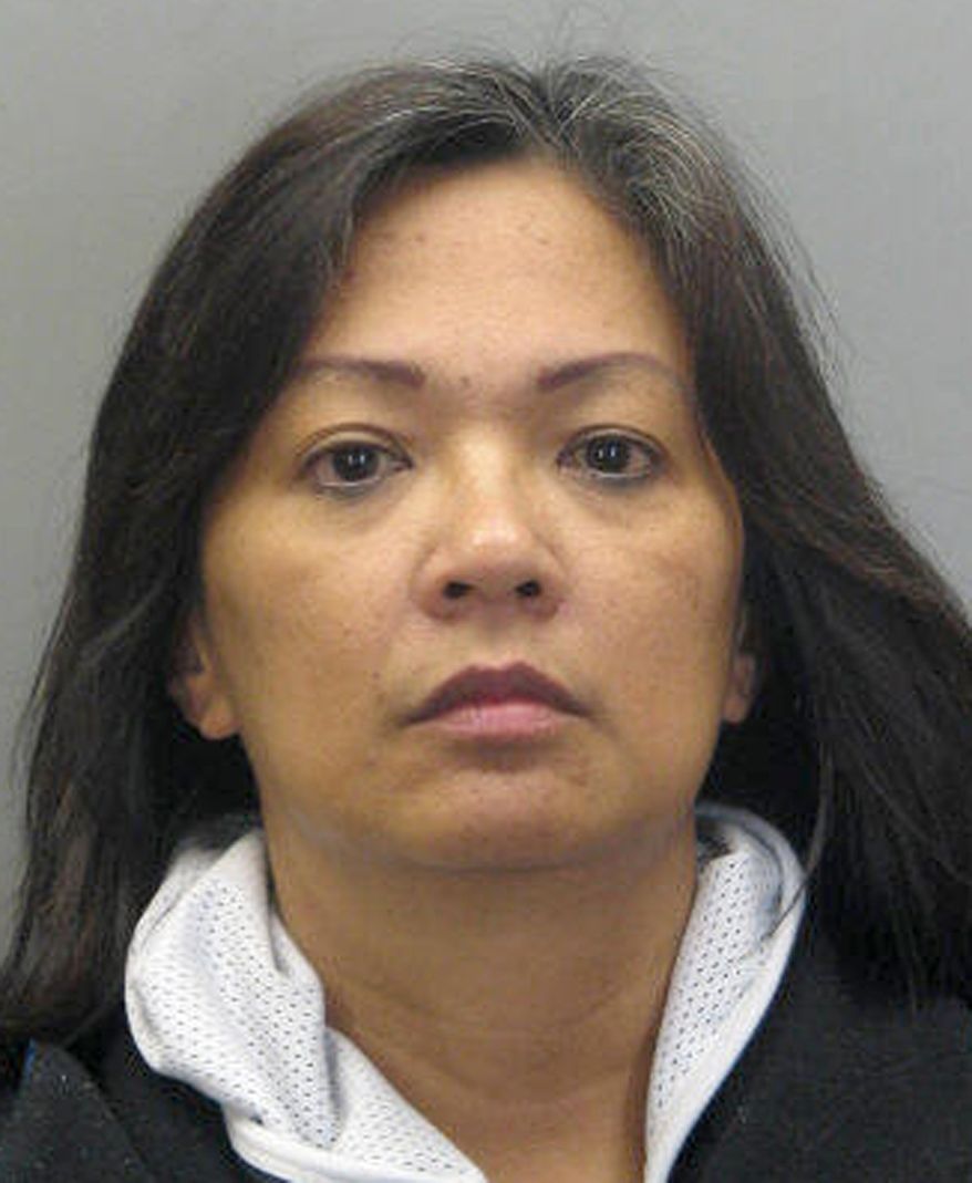 ** FILE ** This handout photo provided by Fairfax County, Va., Police Department shows Carmela Dela Rosa. A toddler has died after police say she was thrown off a shopping mall walkway in Virginia by a woman believed to be her grandmother. Dela Rosa of Fairfax was arrested and charged with aggravated malicious wounding; the charge will be amended to murder now that the girl, Angelyn Ogdoc, has died. (AP Photo/Fairfax County, Va., Police Department, (File)