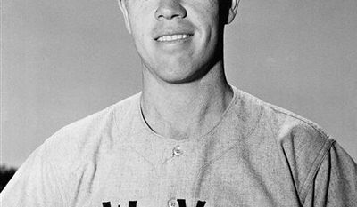 FILE - In this March 7, 1954, file photo, New York Yankees' Gil McDougald poses for a photo in St. Petersburg, Fla. McDougald, an All-Star infielder who helped the Yankees win five World Series championships during the 1950s, has died. He was 82. The Yankees released a statement Monday, Nov. 29, 2010, saying McDougald died Sunday of prostate cancer at his home in Wall Township, N.J. (AP Photo/Harry Harris, File)