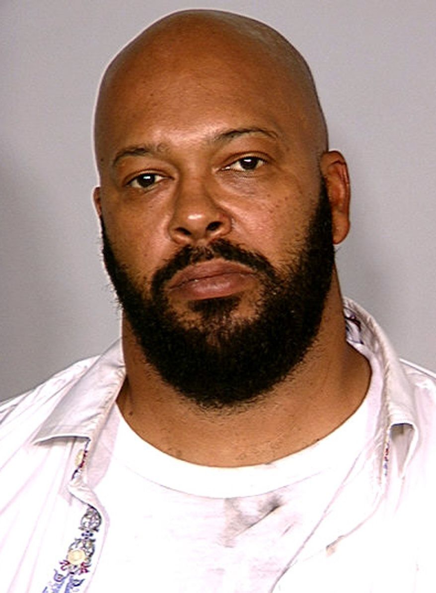 ** FILE ** This file photo released by the Las Vegas Metropolitan Police Department shows rap music mogul Marion "Suge" Knight after he was arrested on Aug. 27, 2008, in Las Vegas. Knight was arrested on an outstanding traffic warrant as he left a restaurant near Universal Studios outside Los Angeles on Saturday Dec. 4, 2010. (AP Photo/Las Vegas Metropolitan Police Department, File)